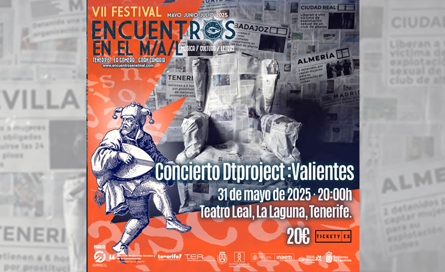 Cartel del concierto "dt project Valientes".