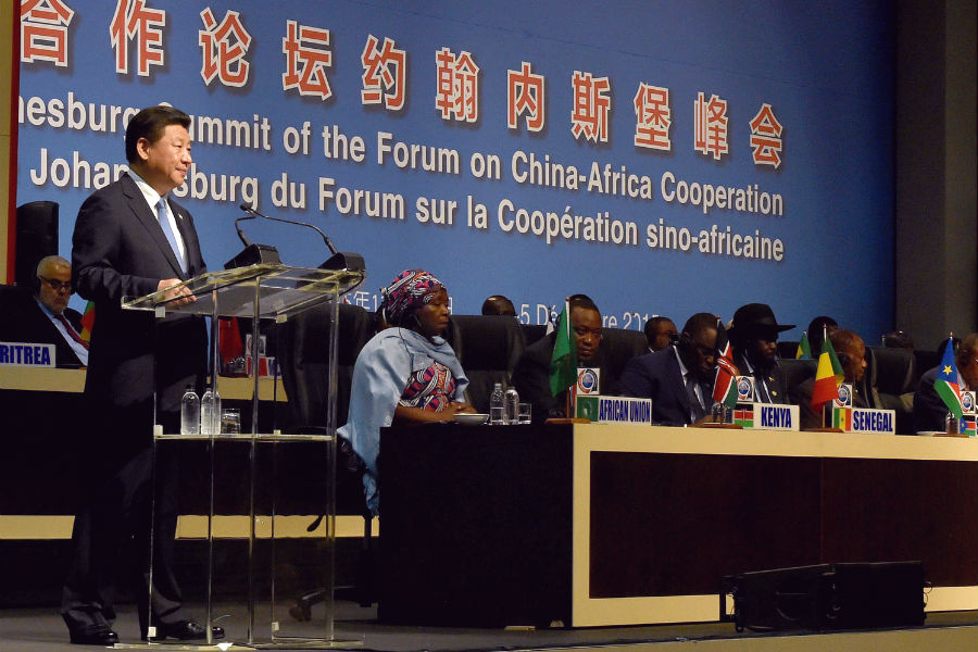El presidente Xi Jinping durante una intervención en el foro China Africa Cooperation. (Foto: GCIS)