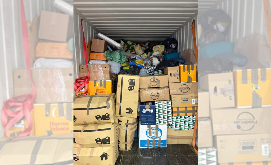 Parte del envío solidario de Canarias, para ayudar a damnificados por la tempestad del 11 de agosto en Cabo Verde.