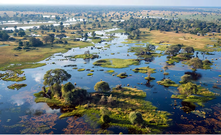 Delta del Okavango, belleza natural incomparable en Botsuana.