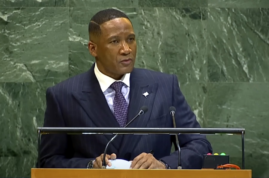 El mandatario Boko durante su intervención en la Asamblea General de la ONU.