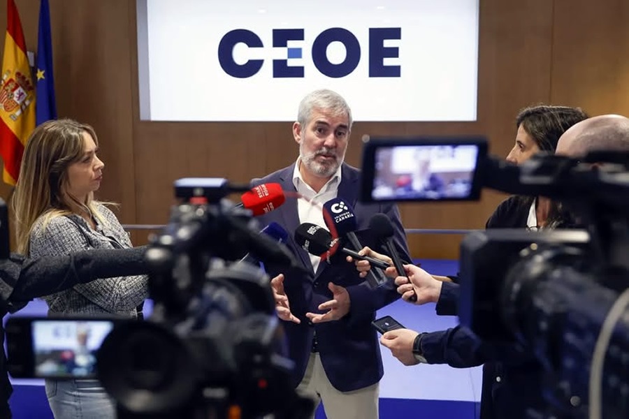 El presidente del Gobierno de Canarias, Fernando Clavijo, pide que se construya “una relación de igualdad” entre los países europeos y africanos. (Foto: Canal 4 - Facebook)