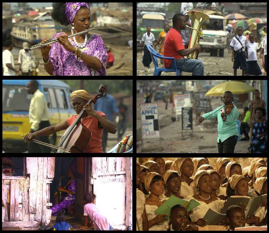 Fotogramas del documental “Kinshasa Symphony” (De Martin Baer y Claus Wischmann, 2010). Fuente: http://www.kinshasa-symphony.com/