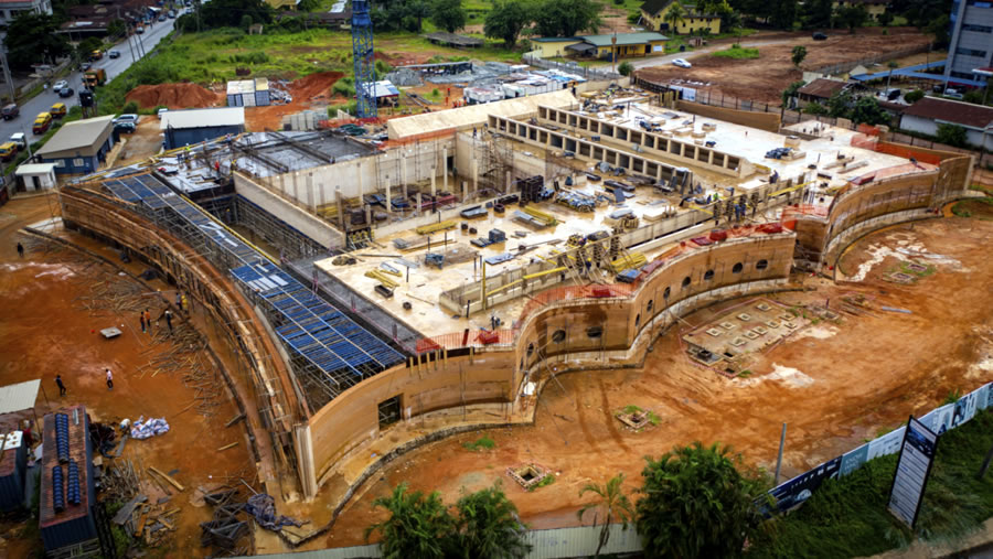 Le MOWAA pendant sa construction. Il sera inauguré en novembre.