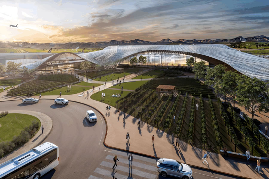 Diseño en 3D del nuevo aeropuerto que Sudáfrica construirá al norte de Ciudad del Cabo. (Foto: Growthpoint Properties)