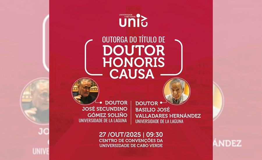 Gómez Soliño y Valladares Hernández recibirán el título de Doctor Honoris Causa de la Universidade de Cabo Verde el 27 de octubre.