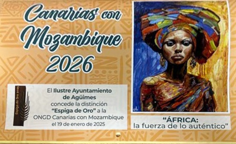 Le calendrier de la solidarité Canarias con Mozambique 2026 peut être acheté au prix de 5 euros sur le site de l'ONGD.